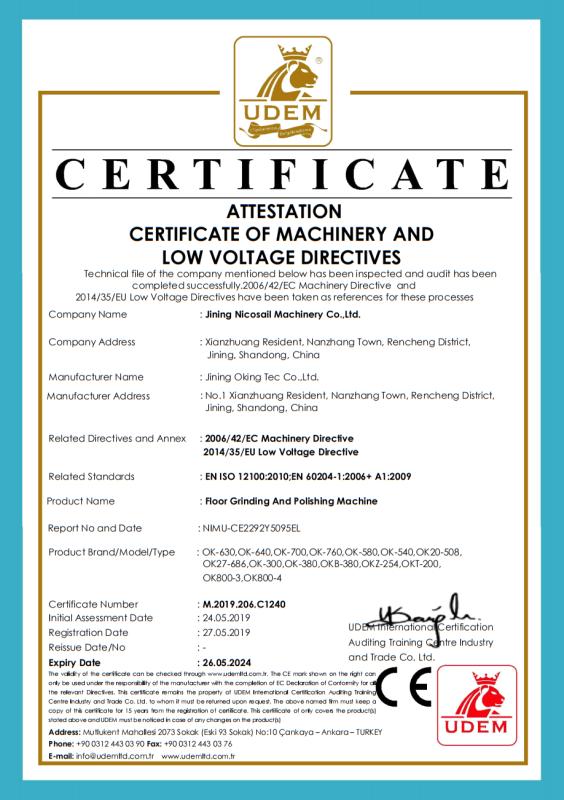 CE - Jining Sich Machinery Co., Ltd.