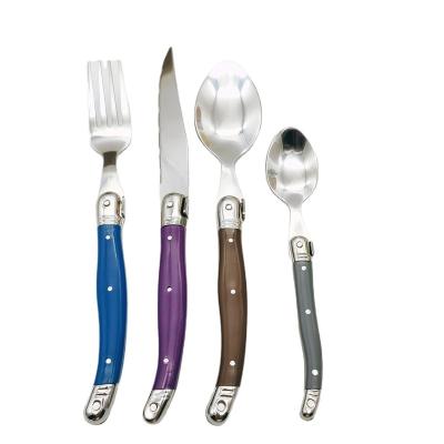 China BSCI Factory Copper Flatware Laguiole Plastic Cutlery Allahome Sustainable Food Safe Plastic Cutlery for sale