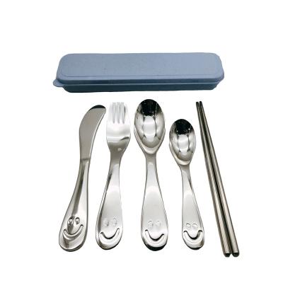 China Viable Portable Cutlery For Kids Food Safe Flatware Stainless Steel Kids Cutlery Set Copper for sale