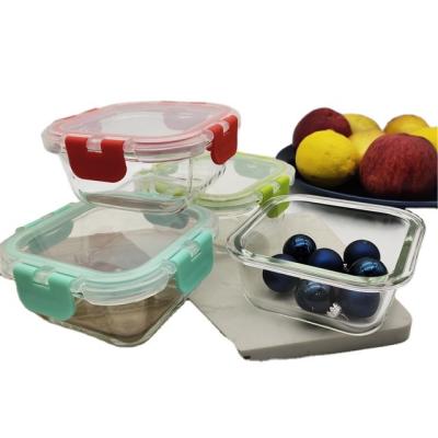 China 800ml Viable Glass Food Storage Container Lunch Box Take Away Food Containers for sale