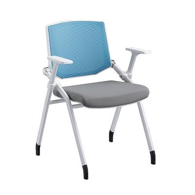 China Cover Fashion Office Furniture Mesh Office Visitor Chair Removable Fixed Height Conference Meeting Training Chair for sale