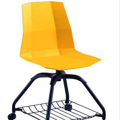 China Removable Cover Movable Dining Chair With Base And Wheels Brand New Outdoor Sports And Leisure Chair PP Engineering Plastic Chair for sale