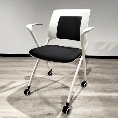 China New High Quality Conference Chair 2021 Model Foldable With Wheels And Armrest For Office Meeting Room for sale