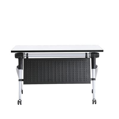 China Manufacturer Classroom Seminar Adjustable Type (Height) Splice Desk With Movable Universal Wheel School Classroom Modern Foldable Desk for sale