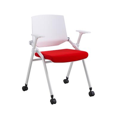 China Foldable with Writing Board, Foldable Mesh Fabric, Conference Room Chair with Wheels Forming Chair Folding Training Chair for Meeting RO for sale