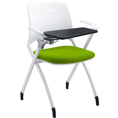 China Strong Chair With Armrests Writing Board Cotton Cushion PP Stereotypical Foldable Fiber Reinforced Chair for sale