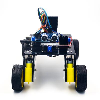 China RC Robot RoboWiz DIY Robot Car Kit 4WD Chassis Smart Remote Control Kit With Ultrasonic Course Compatible With Arduino IDE for sale