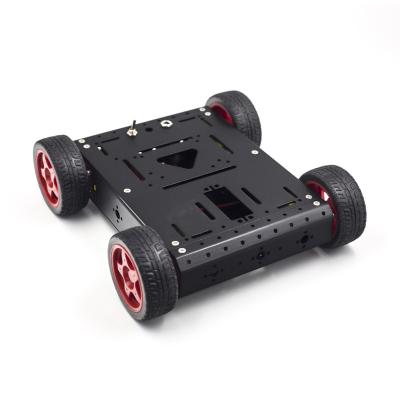 China Black Metal Tank Robot Car Chassis ROBOWIZ Metal Tank Robot Smart Car Chassis for sale