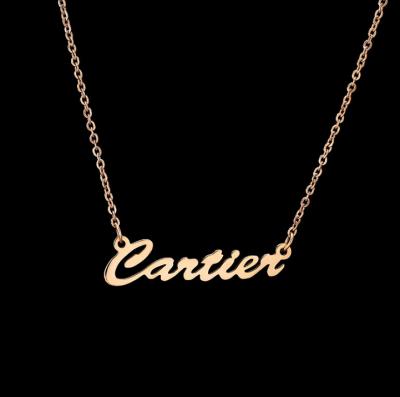 China Personalized Customized Custom Made Stainless Steel 18K Gold Name Necklace Birthday Jewelry Gold Candy Name Necklace for sale