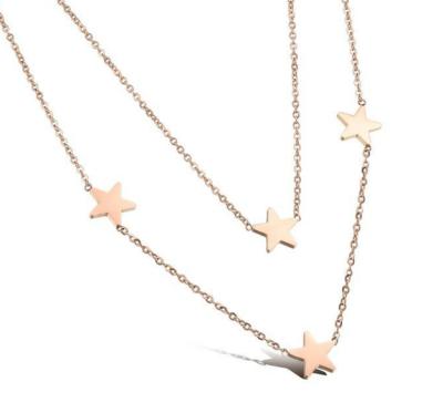 China Stainless Steel HIH 2 Layers Glow Star Collar Anodized Double Layer Gold Collar for sale