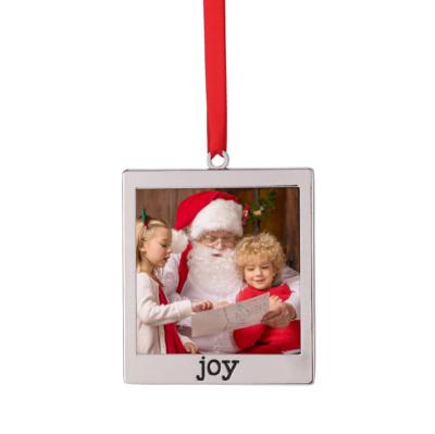 China 2021 New Arrival Fashionable Alloy White Christmas Ornaments Custom Sublimation DIY Christmas Tree Ornaments for sale