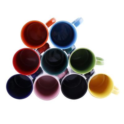 China M093 11oz viable products for mugs inner sublimation blanks and color handle coated mugs for sublimation printing for sale