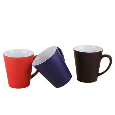 China GZ06 12oz Cone Mug DIY Sublimation Mug Viable White Ceramic Color Changing Mug Sublimation Printing for sale