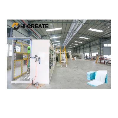 China Full Automatic Factory Pet Mattress Quality Servo Under Pad Manufacturing Line for sale