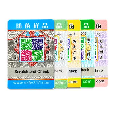 China Waterproof Random Scratch Off Self Adhesive QR Code Sticker for sale