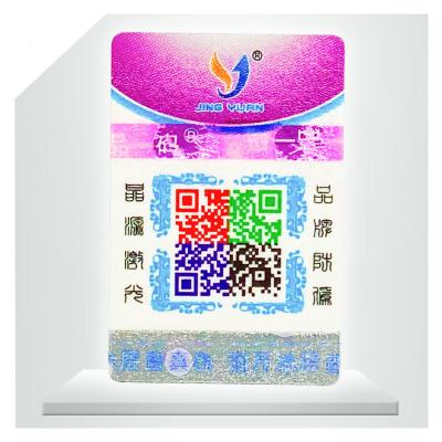 China Waterproof Color QR Code Random Number Self Adhesive Sticker for sale