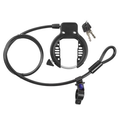 China UMEDO Electric Scooter Lock Street Cuff Lock Electric Frame Lock with Cable Ring Buckle, Black, 5 Feet x 10 Mm for sale