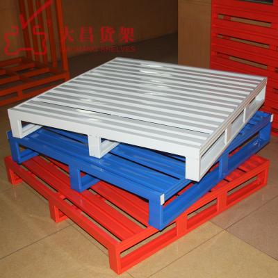 China Single Faced High Efficient Customized Steel Pallets Store Steel Roll Mesh Stackable Pallet Rack Selective Industrial Pallet for sale