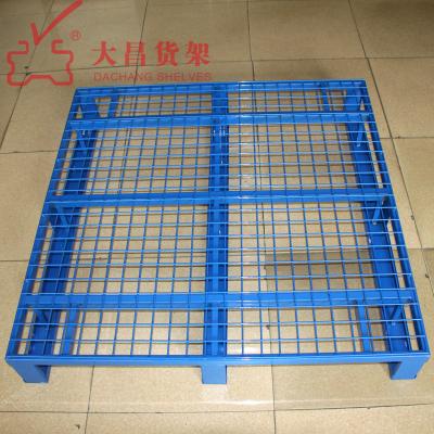 China Single Sided Single Sided Wire Mesh Container Mesh Stackable and Movable Pallet Roll and Movable Storage Tray Heavy Duty Warehouse M for sale