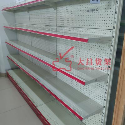 China Double Sided Store Rack Grocery Store Supermarket Goods Show Rack Supermarket Shelves Hanging Mall Rack Shelf Designs for sale