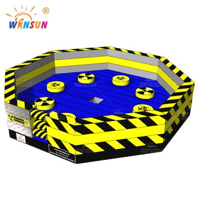 China Amusement Park Shopping Mall School 26ft Diameter 8m 8 Players Inflatable Sweeper Melting Games Inflatable Toxic Wipeout Games for sale