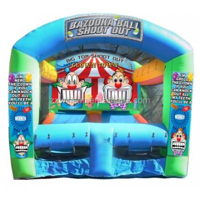 China PVC hot sale inflatable sport games, inflatable bazooka ball shooting game for sale