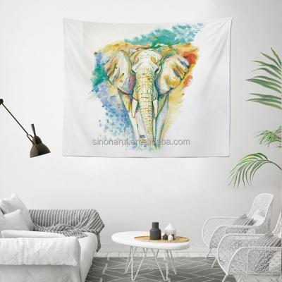 China 1PC MOQ 130x150cm Single Mandala Polyester Elephant Wall Hanging Custom Tapestry Wholesale Lightweight Flannele Spun for sale