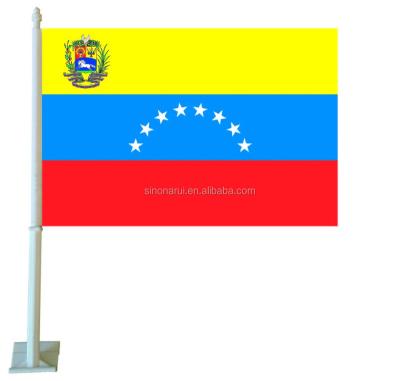 China FLYING Decorative 100% Polyester Holiday Venezuela National Car Flag 30x45cm With Customizable Flagpole for sale