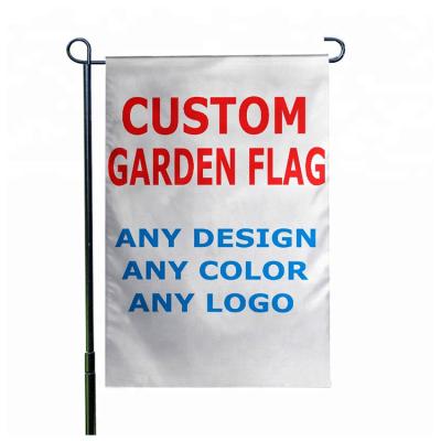 China Hanging Custom Digital Printing Polyester Garden Flag Customizable PANTONE CMYK Color for sale