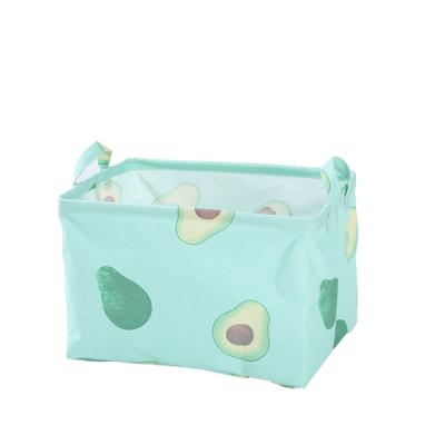 China Factory Sustainable Supply Waterproof Household Storage Basket Cotton Canvas Fabric Storage Basket For Fabric Polyester for sale