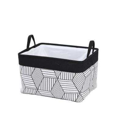 China Hot Selling Natural Rectangular Cloth Basket Durable Fabric Large Storage Basket Kids Storage Basket Polyester Multi-Function Basket for sale