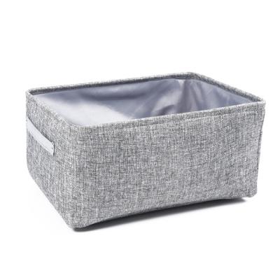 China Durable Large Cloth Household Canvas Collapsible Storage Bins With Handles for sale