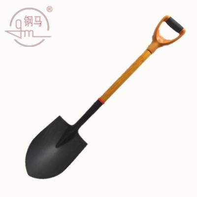 China Shovel factory direct sale wholesale wooden shovel S518D handle agriculture for sale