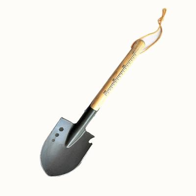 China Folding Hot - Selling Multifunctional Manganese Steel Extinguish Survival Shovel Car Wooden Handle for sale