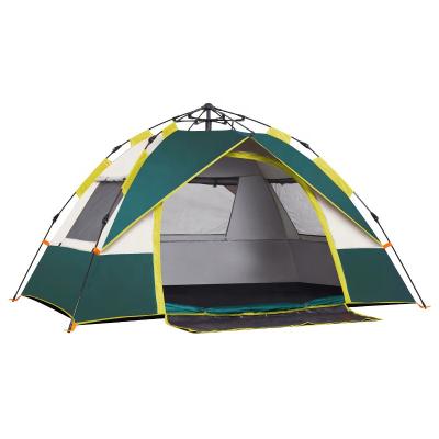 China Trigone/V-Type Ground Nail Outdoor Product Retail Portable Camping Tent For Travel Fiberglass Rod Auto Quick Open Waterproof Tents With Free Picnic Mat for sale