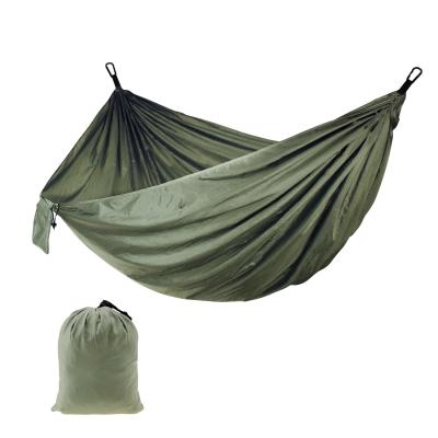 China Factory Wholesale Custom Nylon 210T Hammock Folding Simple Setup Nice Outdoor Camping Swings Spring Release Double Hammock With 300kg Load Bearing for sale