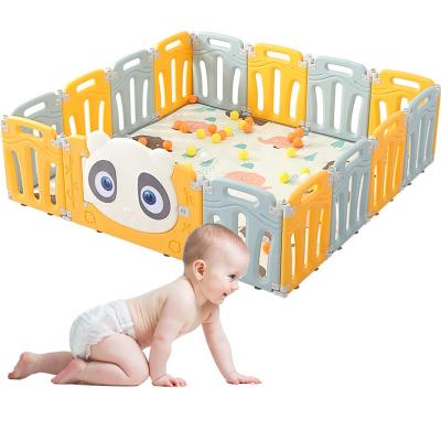 China Easy to Assemble AliGan Play Yard Fence Baby Playpens Baby Playpens Guard Rail Folding Crawling Indoor Protector for sale