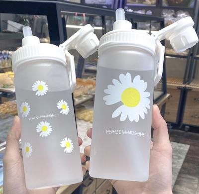 China AliGan Viable Water Bottle Drinking Bottles Sports BPA Free Cup Milk Tea Cardboard Portable PC Water Bottle Plastic Drinking Sublimation for sale