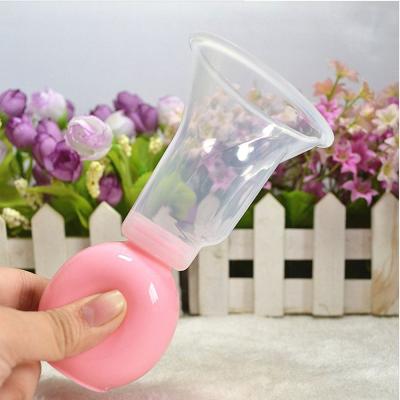 China Food Grade AliGan-Baby BPA Free Silicone Breast Pump Saver Cover Manual Soft Lid Simple Manual Soft Sucker Nurse Nursing Collection Cups for sale