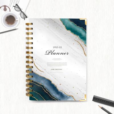 China Spiral Jame Printing 2021 Financial Books Wedding Planner YO Planner Journal Stickers Notebook Diary Planner for sale