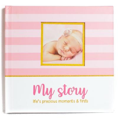 China Wholesale Custom Baby First Year Memory Book Printing Custom Gold Foil Logo Printing Baby Memory Book aby the Bath Book for sale