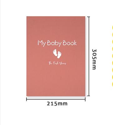 China Wholesale Custom Printed Baby Memory Book Milestone Album For Born Recording Diary Cover Printed Children Books for sale