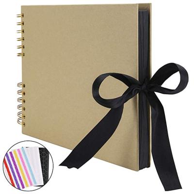 China Custom Scraftbook 200gsm Kraft Paper Hardcover Scrapbook Album for sale