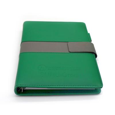 China paper & Custom Cardboard Notebook Faux Leather Inside Binder Journal Planner Spiral Printing Service for sale