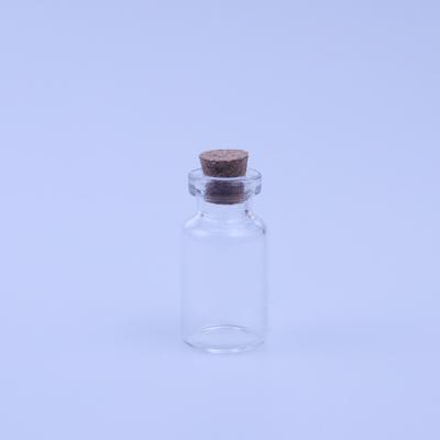 China Personal Care Tinyinhui 3ml Sample Test Tube Glass Personal Clear Vials Small With Cork Stopper Jars Wishing Bottle Glass Wooden Container for sale