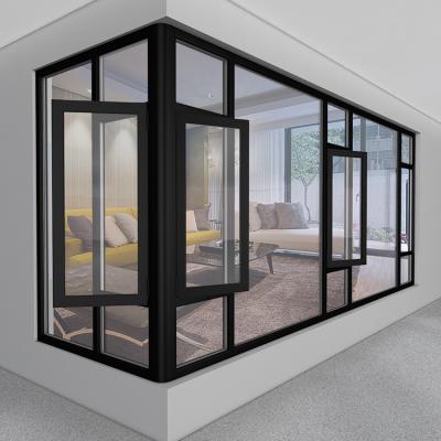 China Double Inward Opening Thermal Insulated Aluminum Casement Windows for sale