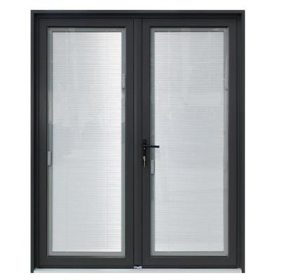 China 35dB Sound Insulation Thermal Break Aluminum Casement Doors With 10 Sealing Layers for sale