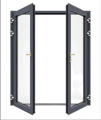 China Minimalist Design Waterproof Aluminum Alloy Casement Doors For Swing Opening Method for sale