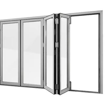 China Chinese Design Style Skate Aluminum Thermal Break Bi-Fold Doors with 1.4mm Wall Thickness for sale