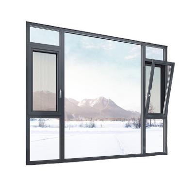 China 304 roestvrij staal mesh screen Window Aluminium Casement Windows met thermische breuk Te koop